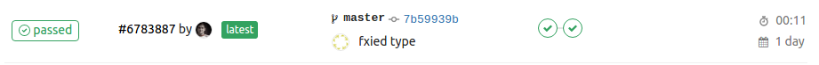 GitLab build pipeline screenshot