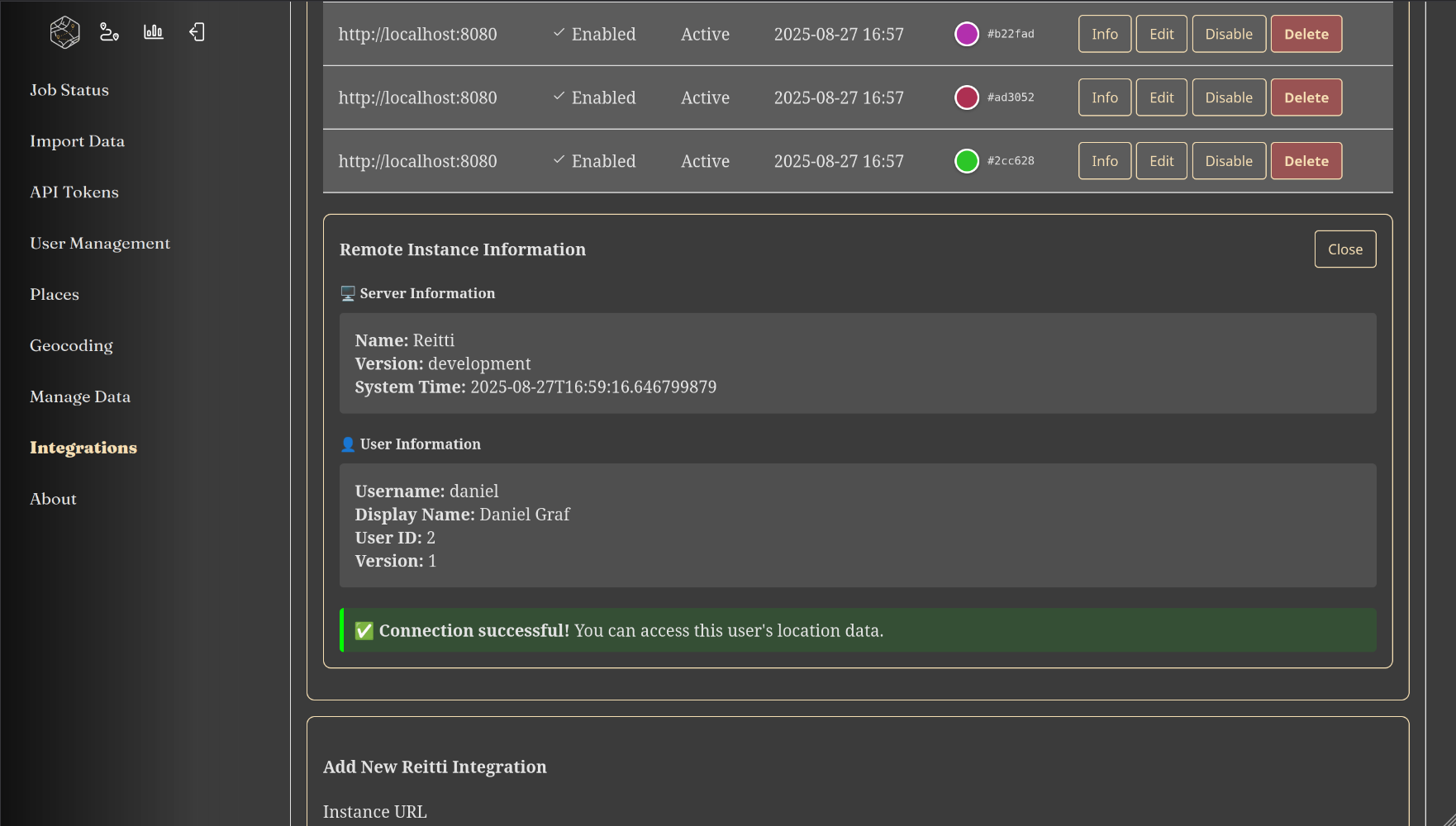 Remote User Info Modal
